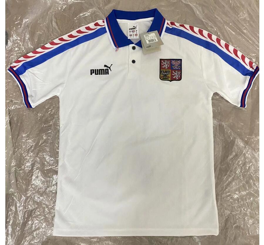 1996 Czech Republic Retro Away Kit Soccer Jersey